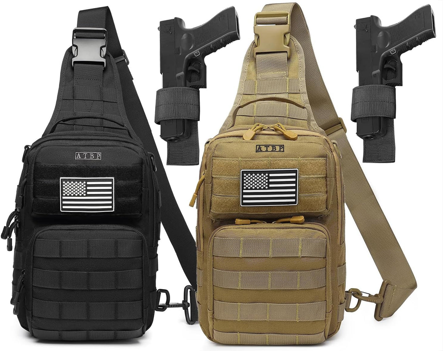 ATBP Tactical Sling Backpack with Holster for Men 10L Size