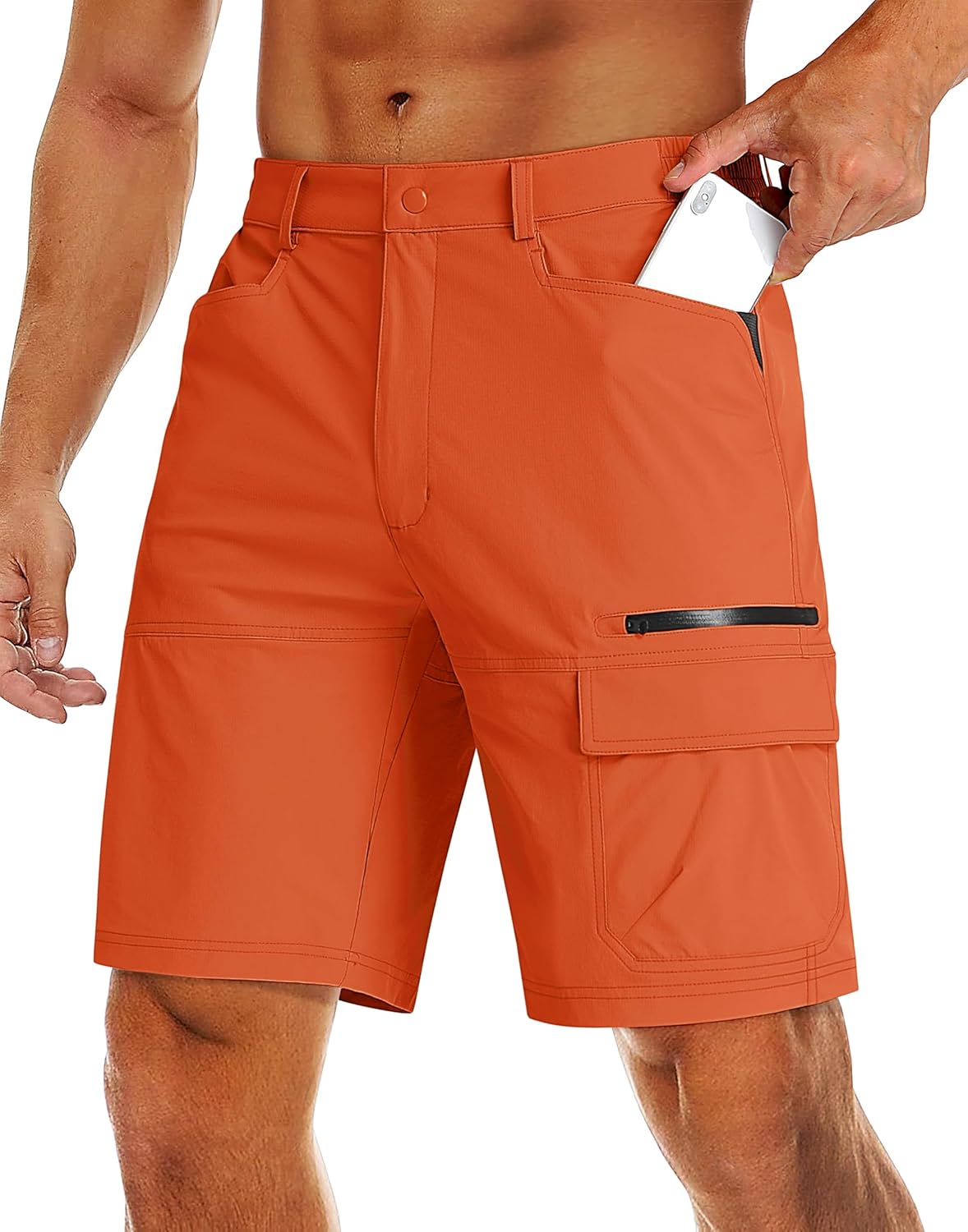 MAGCOMSEN Men's Hiking Cargo Shorts 9in Quick Dry Lightweight
