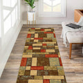 Kapaqua Custom Size Multicolor Stone Runner Rug 22in Wide - Non-Slip