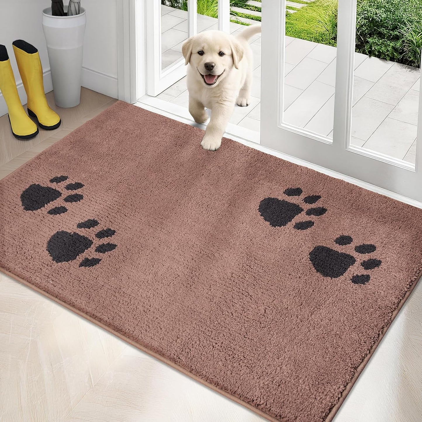 PURRUGS Dirt Trapping Door Mat for Muddy Shoes and Paws