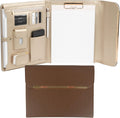 Brown Vegan Leather Portfolio Binder for Women - Professional Padfolio