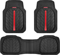CAR PASS Tire Tread DeepDish Rubber Floor Mats Universal XL
