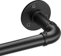 Black Industrial Curtain Rods 48 to 84 in - Heavy Duty Wrap Around