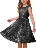 Girls Sequin Prom Dress Mid-Calf A-Line - Sparkle Fit