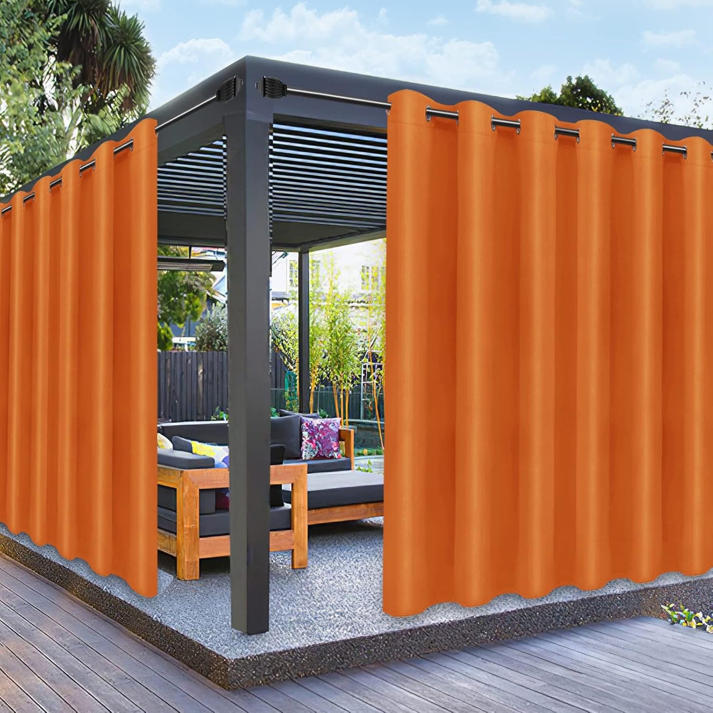 PureFit Outdoor Curtains for Patio Waterproof and UV Resistant