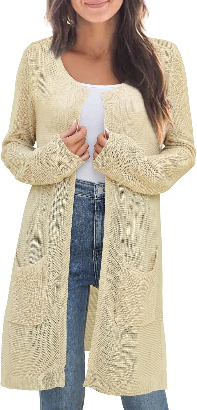 BESFLY Women's Knit-Cardigan Open Front Sweater for Casual Wear