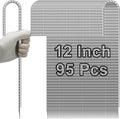 Rebar Stakes 12 in J Hook Galvanized Tent Stakes 95-Pack - Heavy Duty