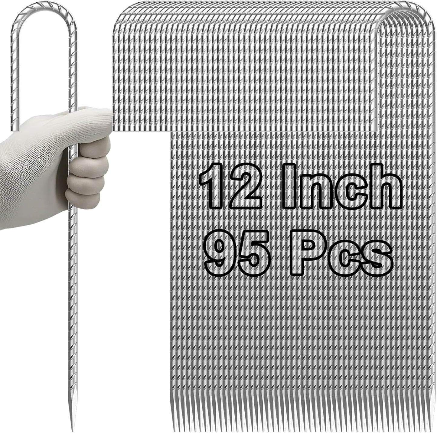 Heavy Duty 12 Inch Rebar Stakes for Tents and Outdoor Use