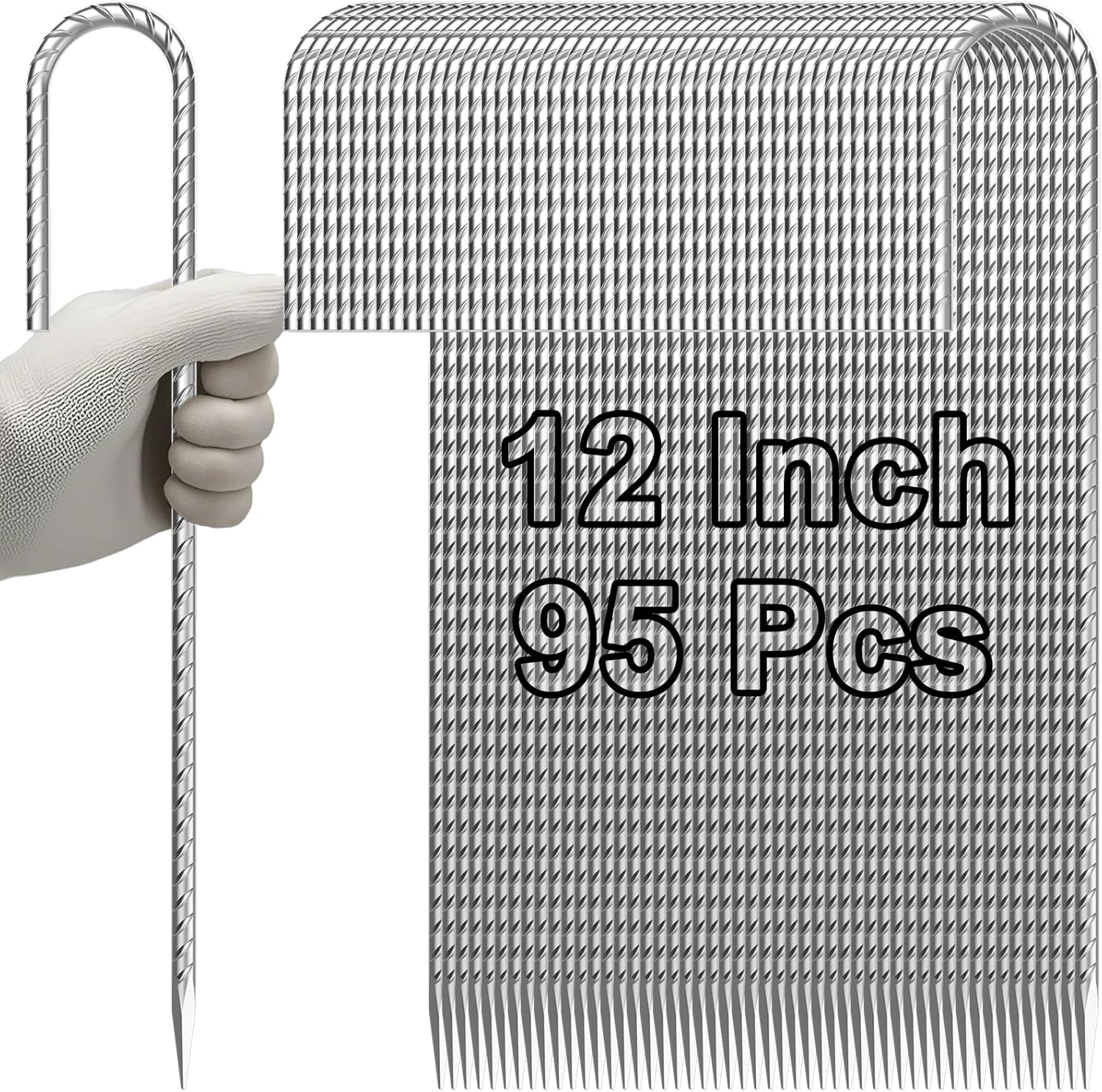 Heavy Duty 12 Inch Rebar Stakes for Tents and Outdoor Use