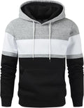 Men's Novelty Color Block Pullover Hoodie - Cozy Fleece Everyday