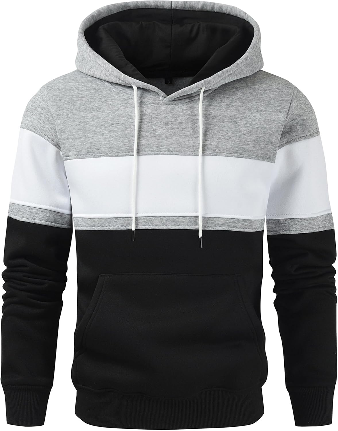 Lulucleaf Men's Color Block Hoodie - Cozy Casual Style