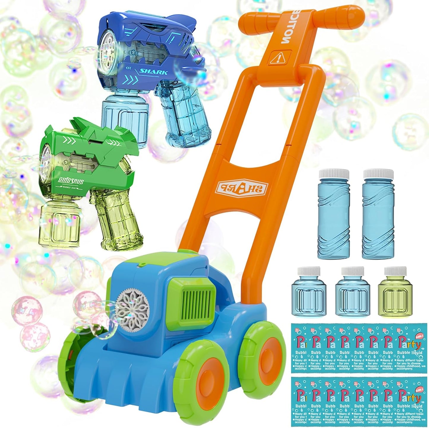 Endless Bubble Fun Set for Kids ~ Bubble Lawn Mower & Gun