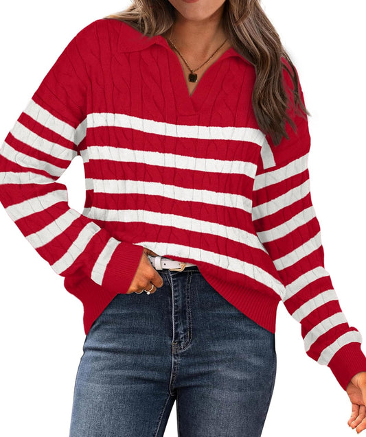 2024 WIHOLL V-Neck Sweater: Chic Fall Style