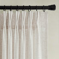 Natural Memory Trained Pinch Pleated Curtains - Structured Linen Look