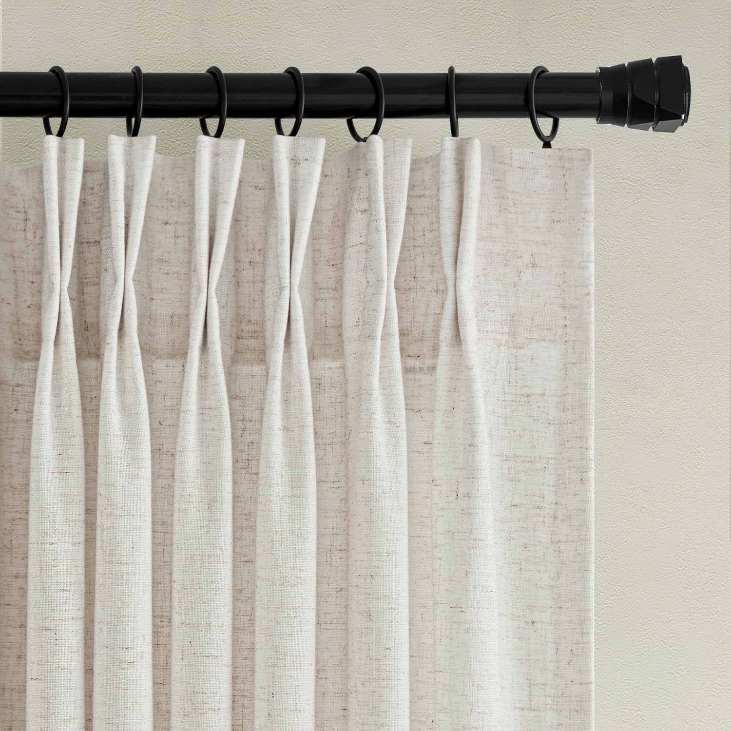 Natural Memory Trained Pinch Pleated Curtains for Elegant Spaces