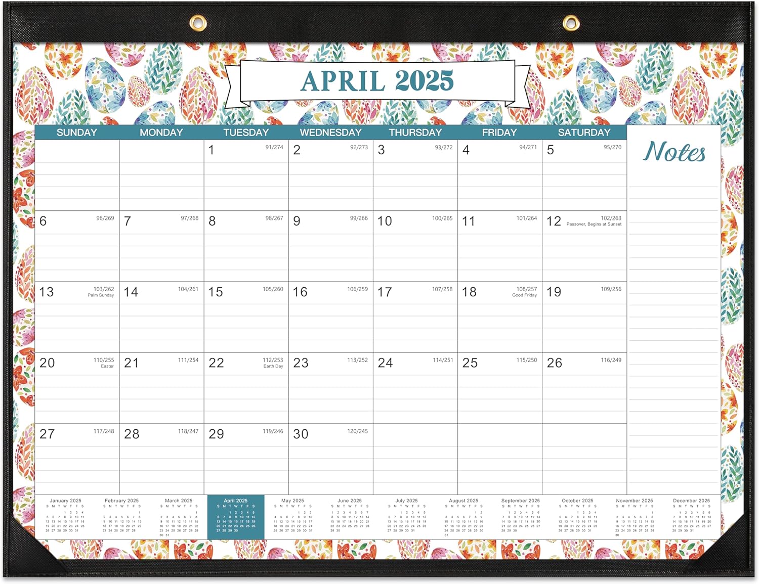 Journaltastic 2025-2026 Large Desk Calendar - 18 Months Planning!
