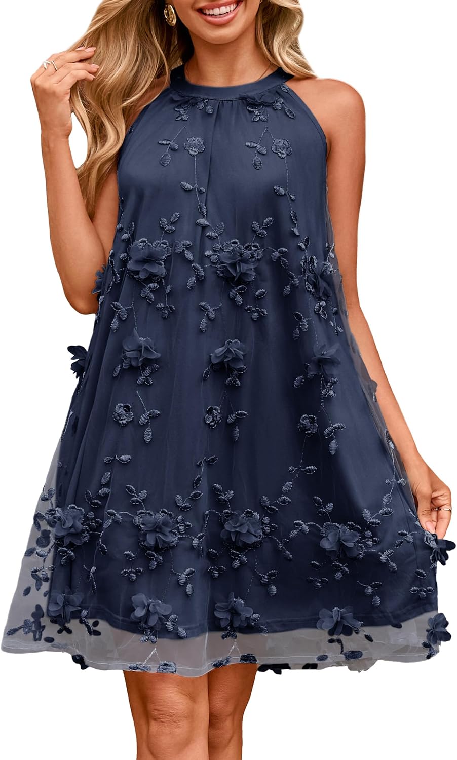 Simplee Women Halter Homecoming Dress for Summer Weddings