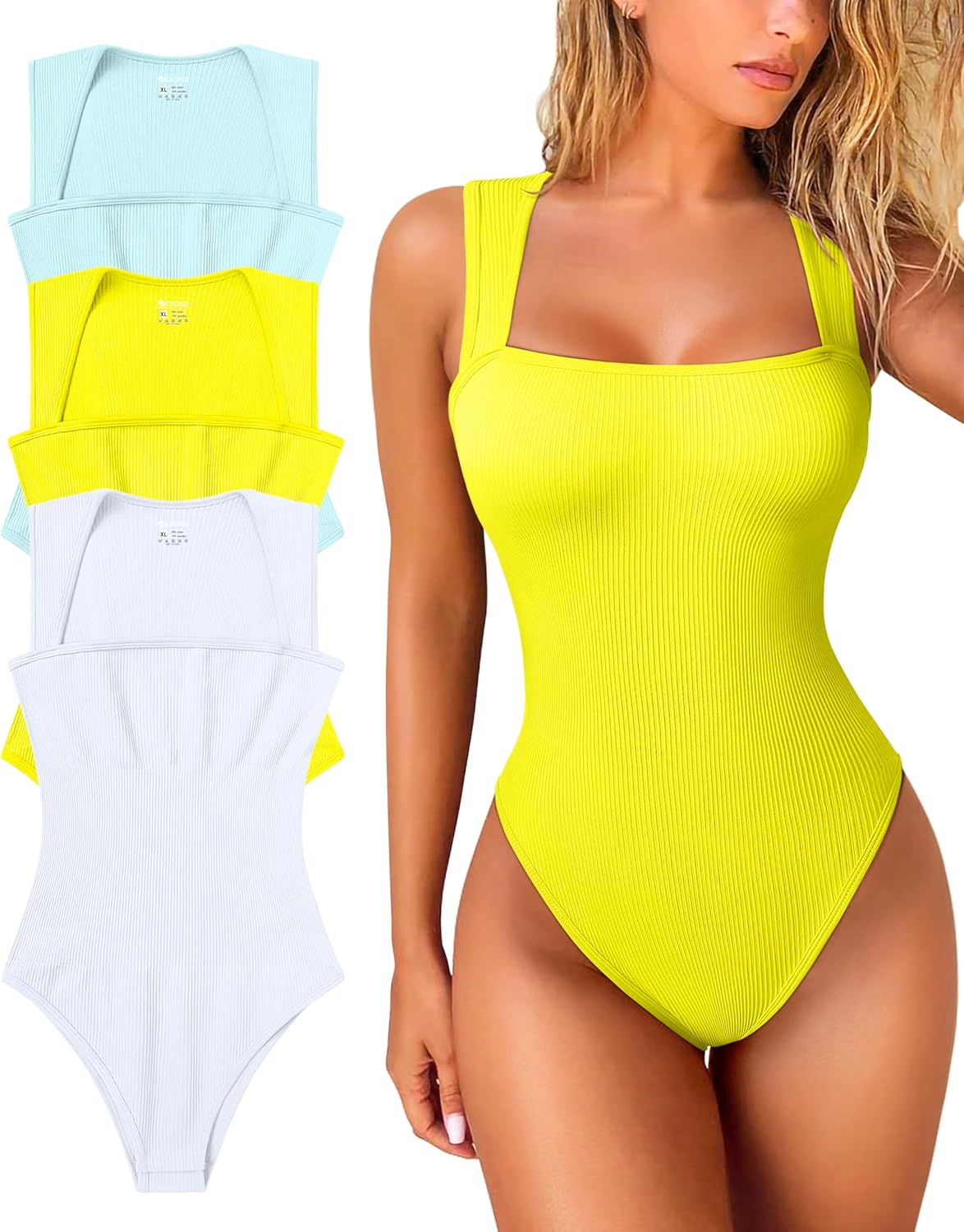 OQQ Women's 3 Piece Bodysuits for Stylish Comfort and Fit