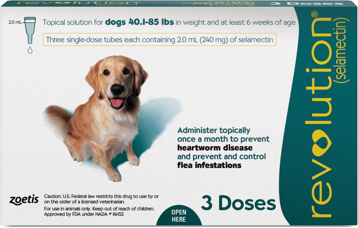Revolution Topical Solution for Dogs: 5-in-1 Protection Solution
