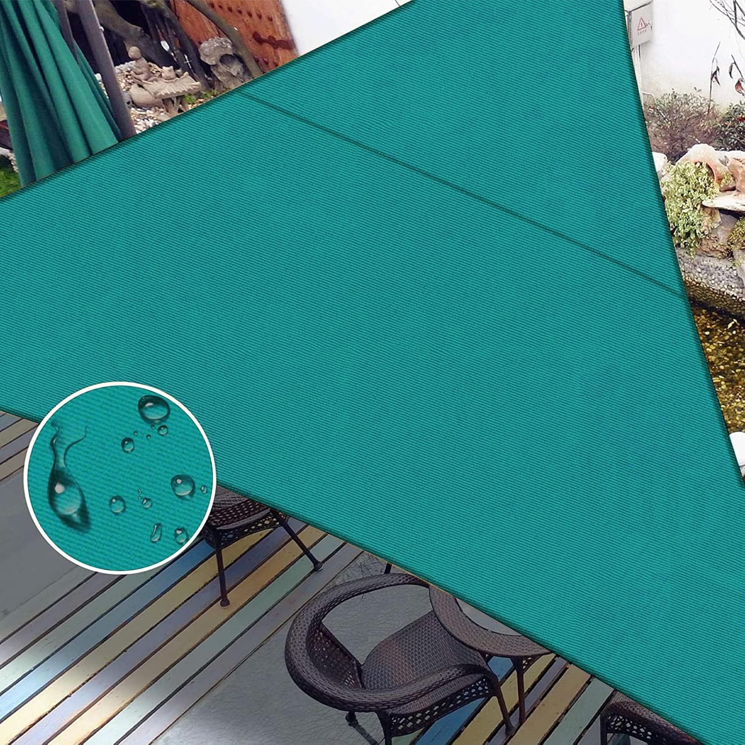 LOVE STORY Triangle Waterproof Sun Shade Sail Canopy for Outdoors