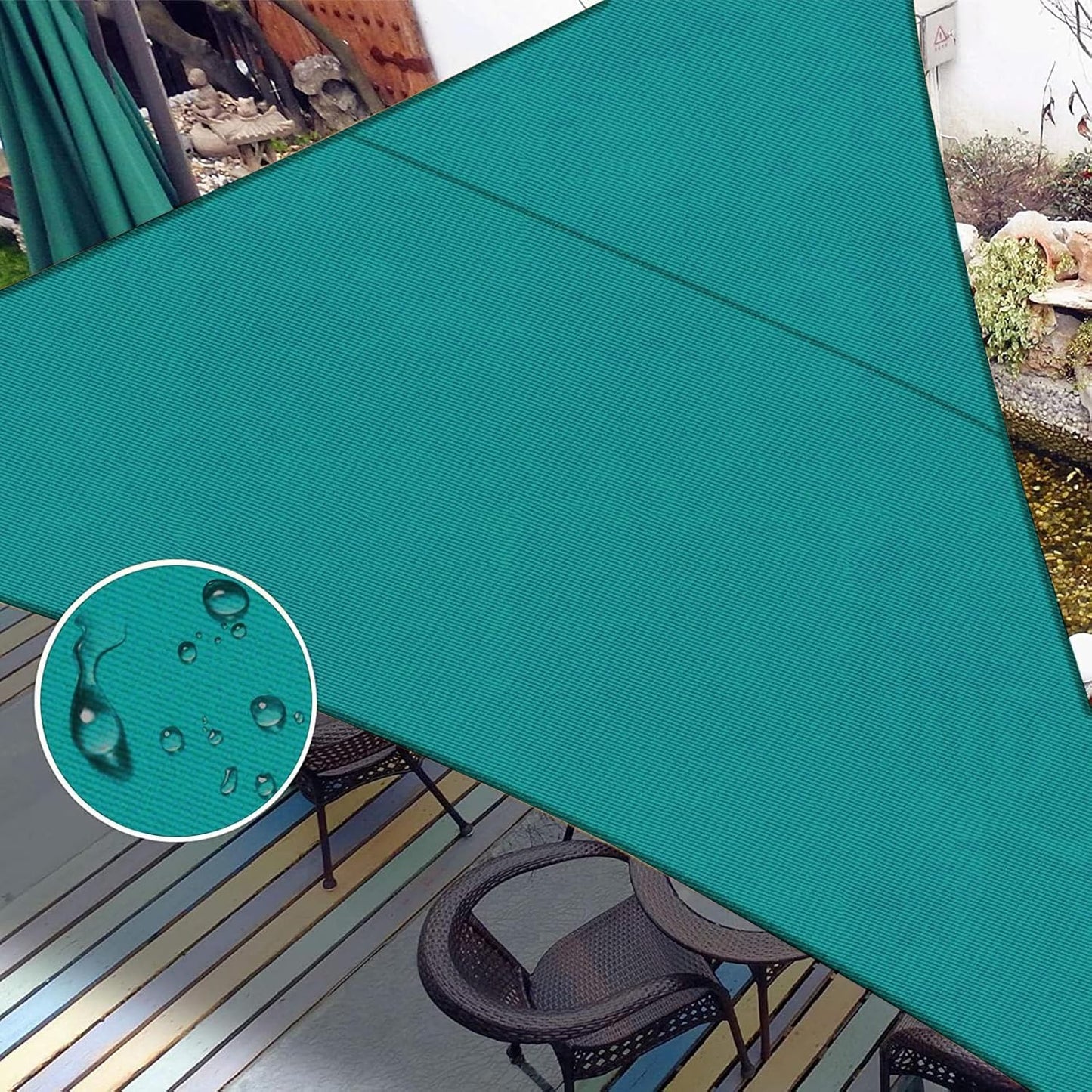 LOVE STORY Triangle 7ftx7ftx7ft Waterproof Sun Shade Sail Canopy