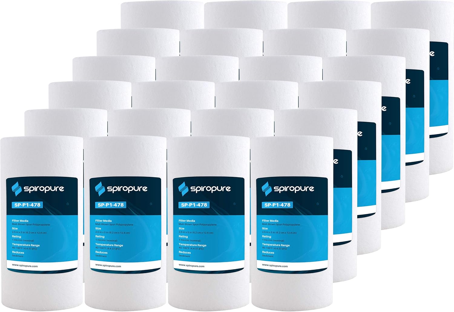 SpiroPure SP-P1-478 5x2.5 1 Micron Sediment Water Filter