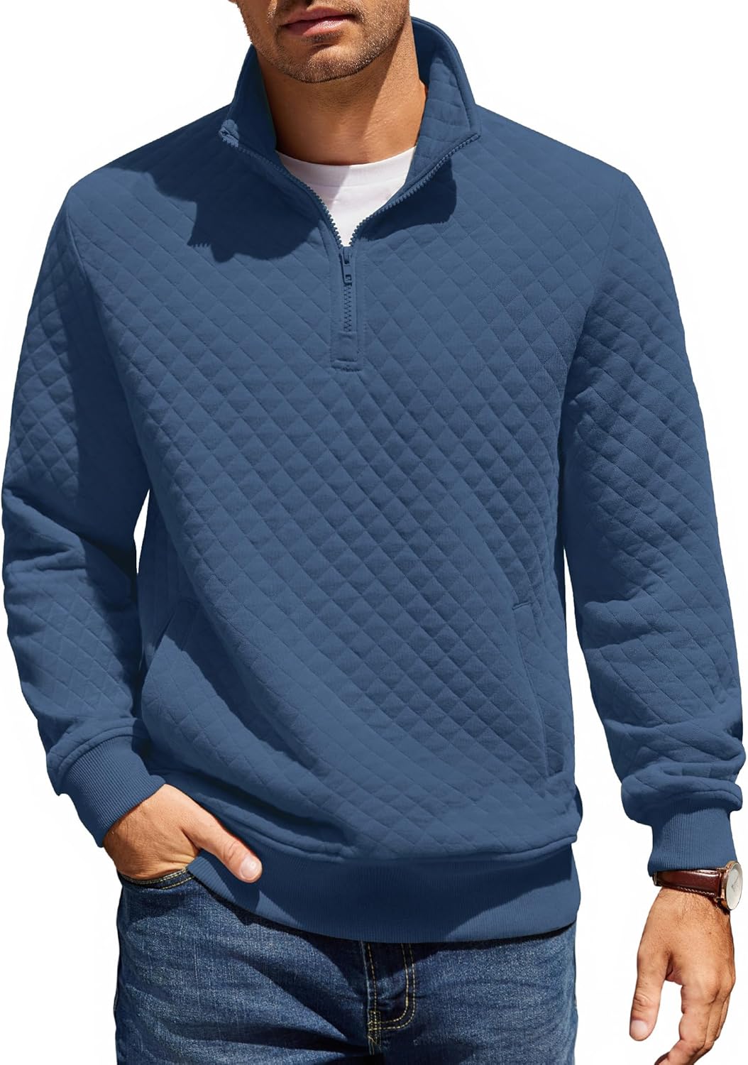 COOFANDY Mens Quarter Zip Pullover Sweatshirt for All Occasions