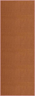 Burnt-Orange Non-Slip Rubber Backed Hallway Stair Runner 22in x Custom