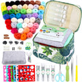 Needle Felting Kit with 50 Wool Colors and Storage Bag - Starter Kit