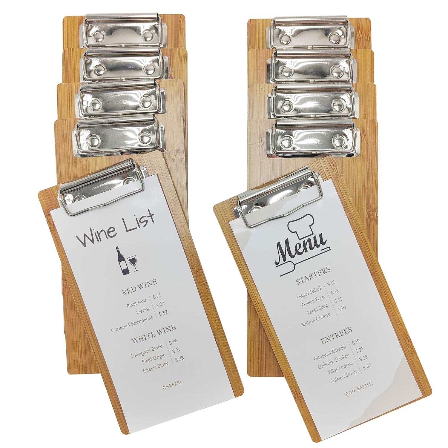 Olbia 10-Pack Wood Check Presenters for Restaurants and Cafes