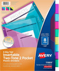 Avery Insertable Plastic Dividers for 3 Ring Binders - Big Tabs