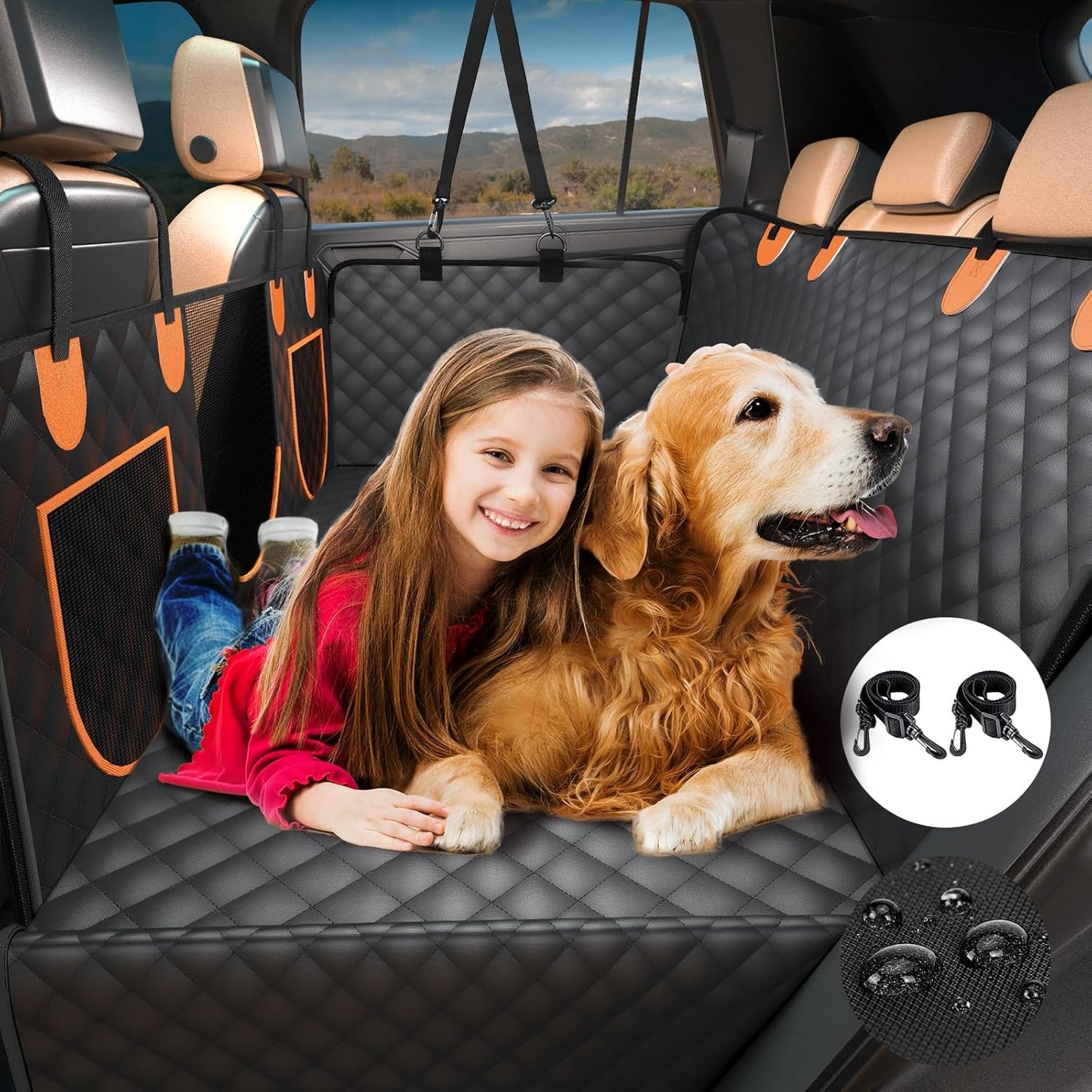 SKRFORM Dog Car Seat Cover: Waterproof & Scratch-Proof