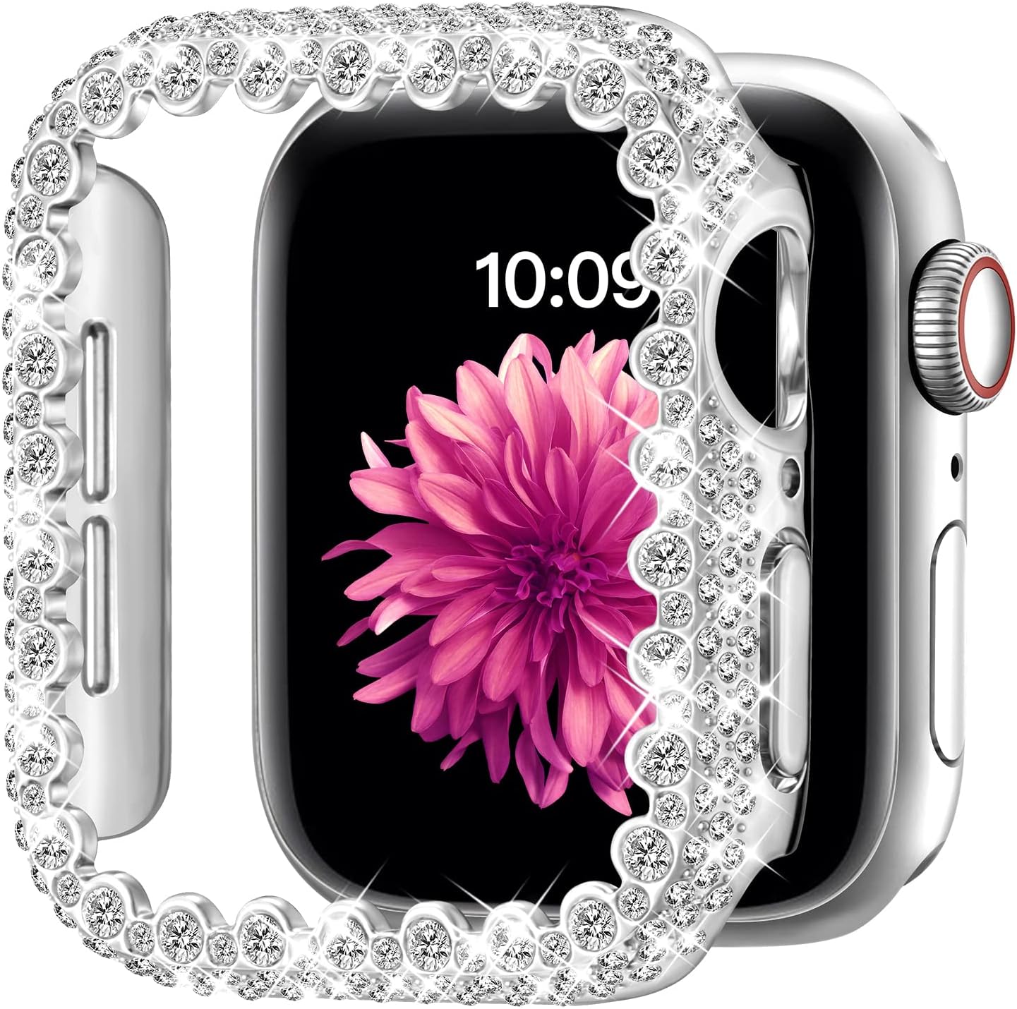 Diamond Bling Bumper for Apple Watch 45mm Silver - GagaBang