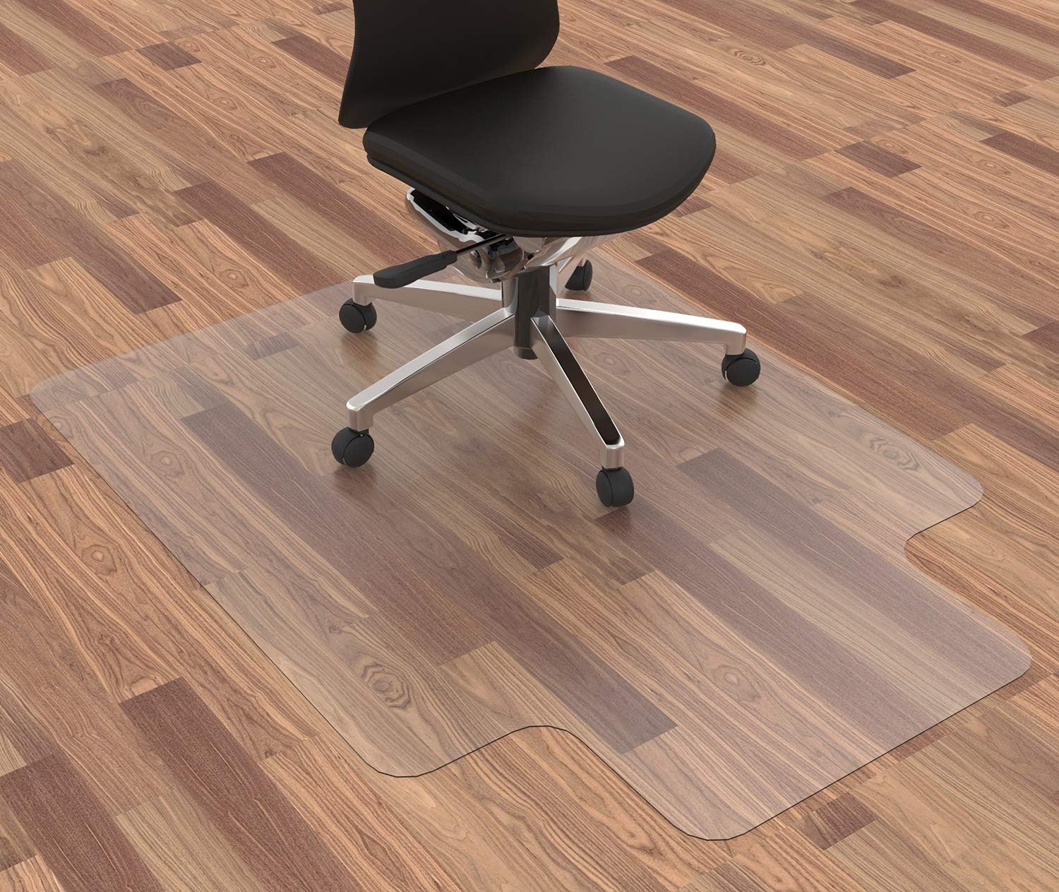 HOMEK 48x36 Clear Office Chair Mat - Easy Glide on Hardwood Floors