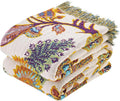 Boho Throw Blanket for Bed 60ftx80ft - Soft 100% Cotton Rustic Quilt