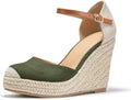 FISACE Womens Summer Espadrille Heel Platform Wedge Sandals - Classic