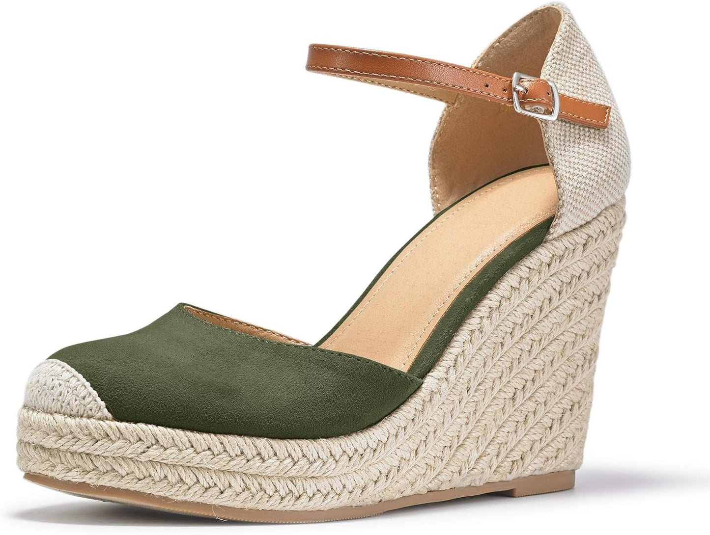 FISACE Womens Summer Espadrille Heel Platform Wedge Sandals