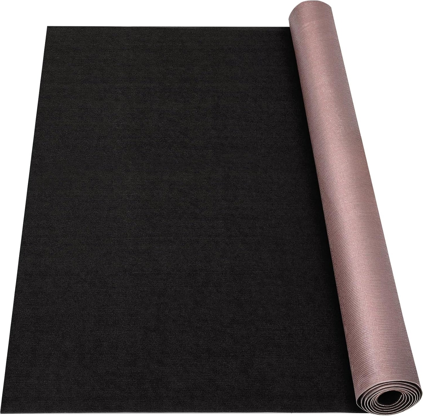 Marine Carpet Roll - 6 FT x 10 FT Black Non-Slip Rug