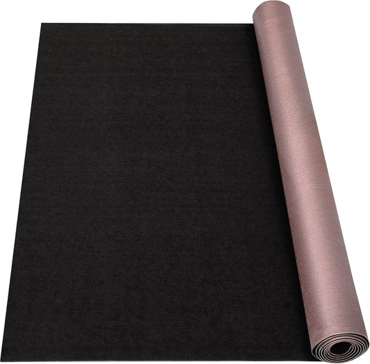 Marine Carpet 5 FT x 10 FT Black Indoor Outdoor Non-Slip Roll