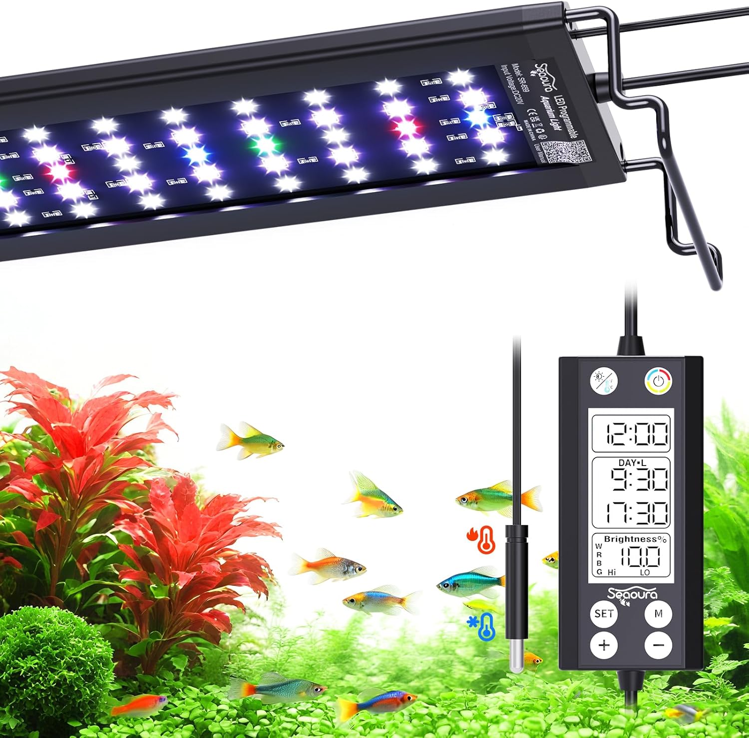 Aquarium Light for Fish Tanks with Full Spectrum and Timers