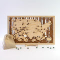 National Park Map - Handcrafted Wood Map for Tracked Adventures