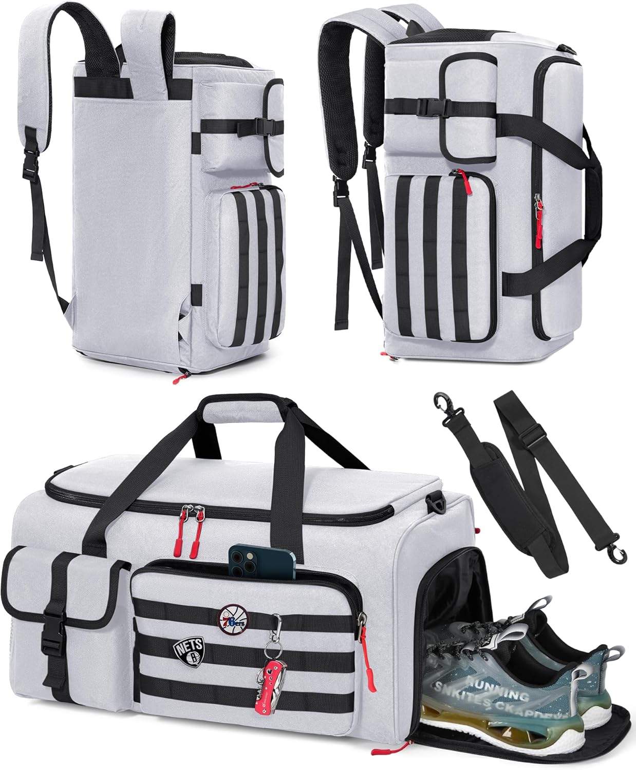 RAINSMORE Gym Bag for Men - Versatile 45L Sports Duffel