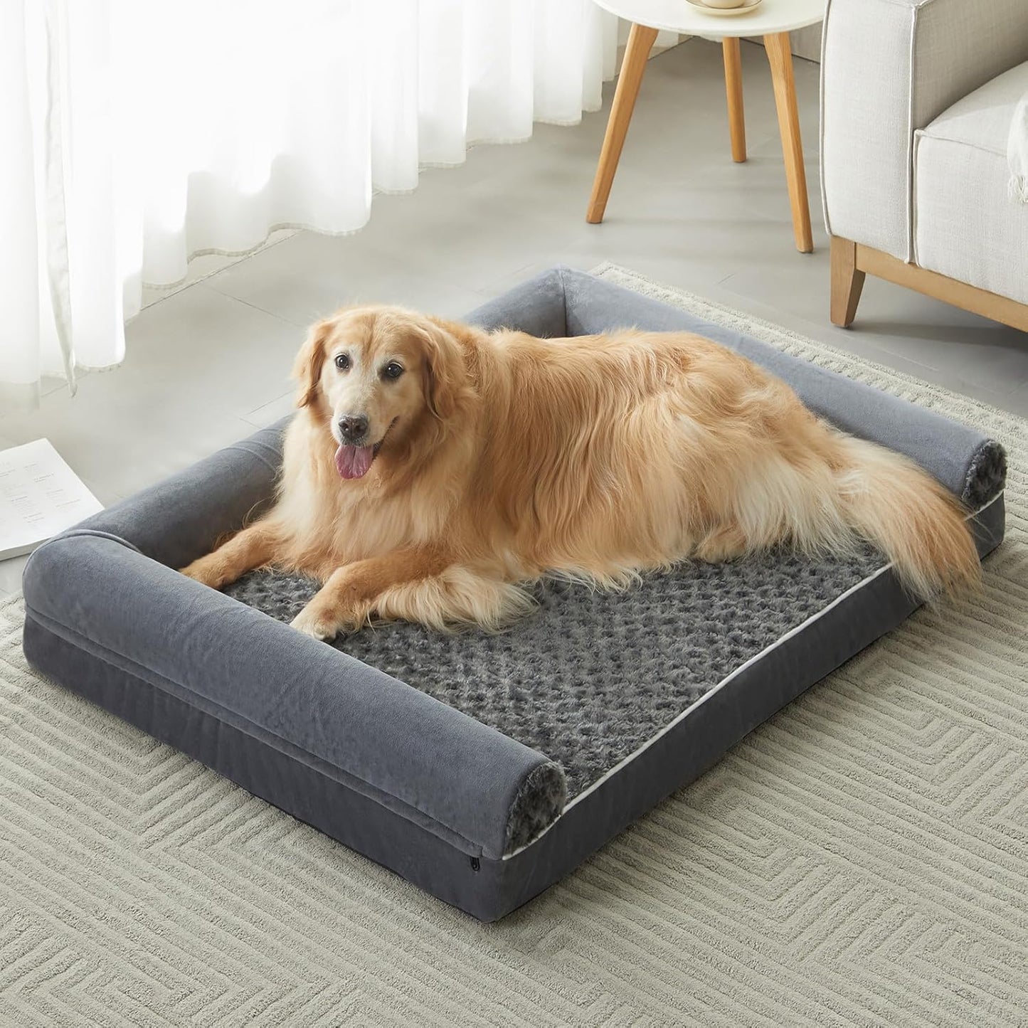 Orthopedic Dog Bed for Large Dogs, Cozy Waterproof Couch Bed