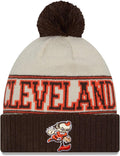 NFL Team Color Historic Pom Cuffed Knit Beanie - Warm Game Day Hat