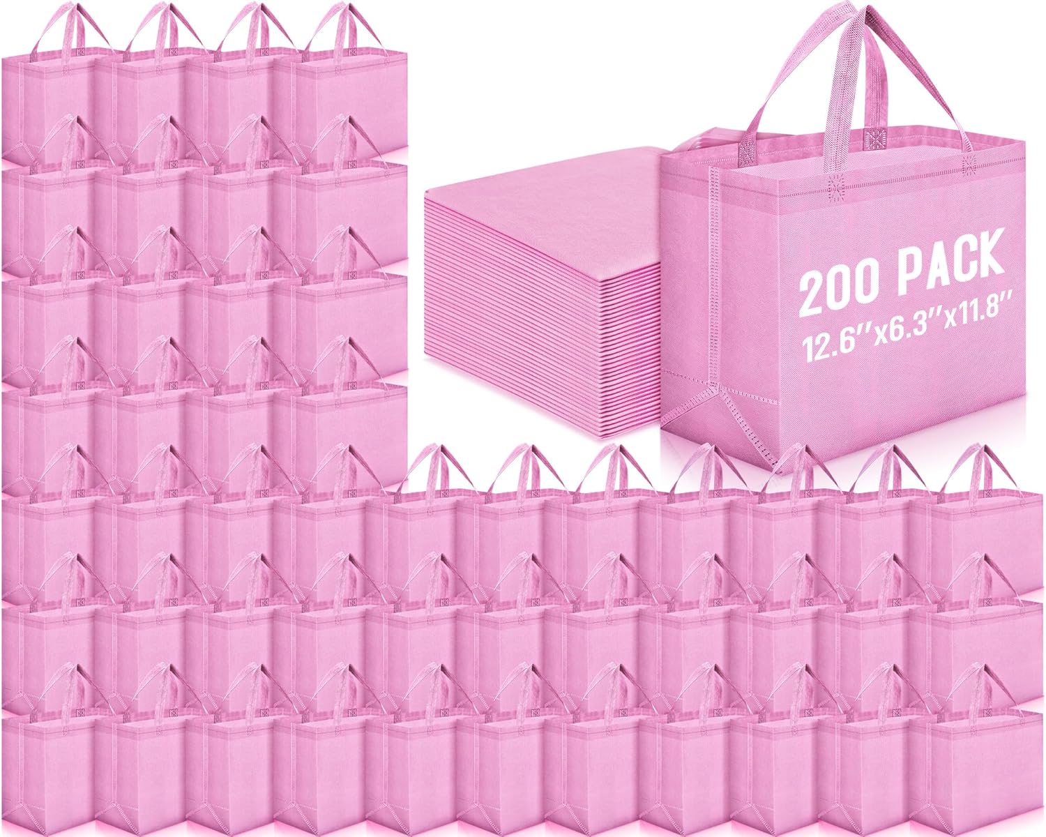 Windyun Reusable Grocery Bags Large Non Woven Shopping Bags