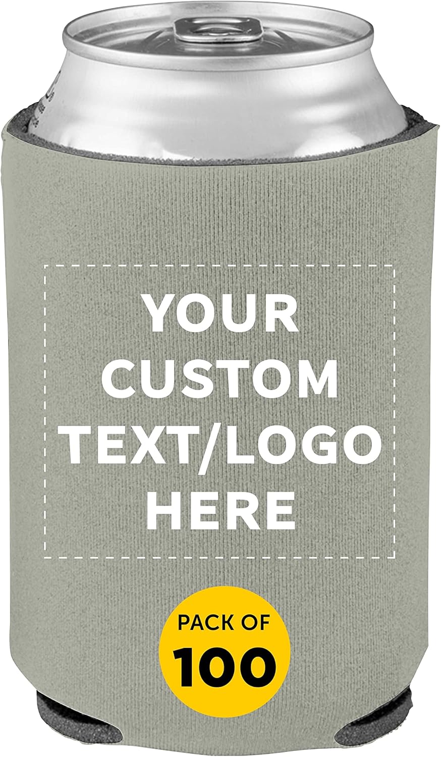 Custom Collapsible Beer Can Coolers Set of 100 for Events