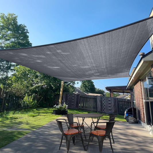SUNLAX Sun Shade Sail 6ft x 8ft Dark Grey Rectangle Canopy
