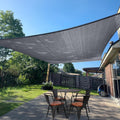 Sun Shade Sail 11ft x 11ft Dark Grey Rectangle Canopy - UV Block