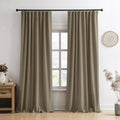 RAIN CITY 100 in Long Linen Blended Blackout Curtains 2 Panels