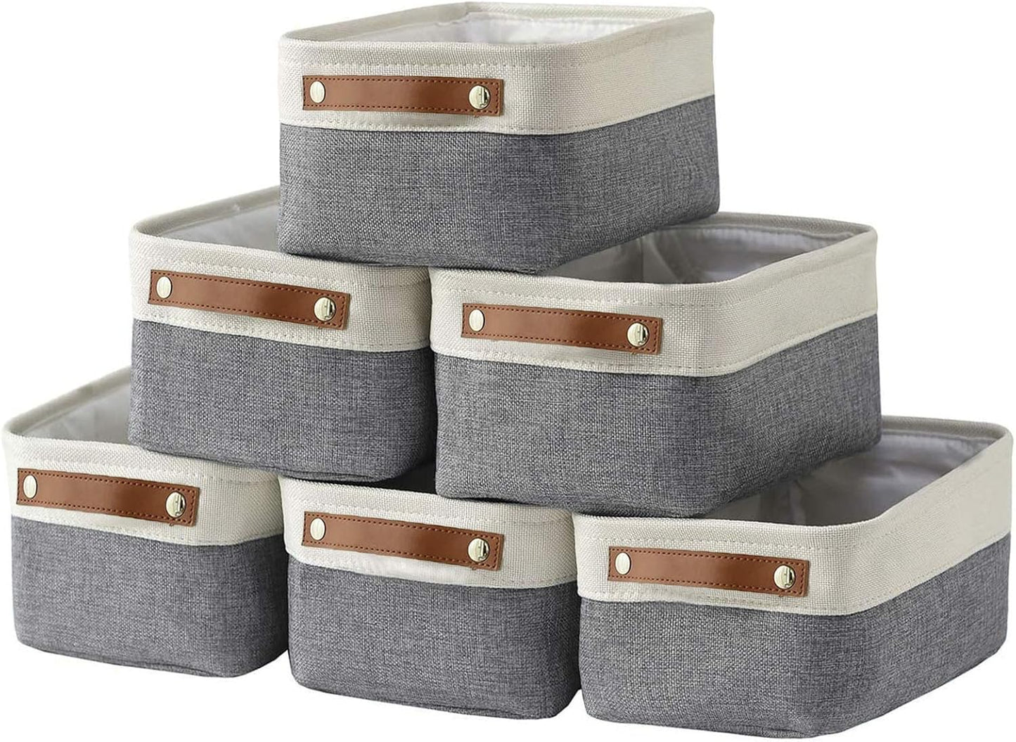 HNZIGE Small Storage Baskets for Organizing - 6 Pack Set
